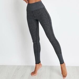 alo Yoga High-Waist Alosoft Lounge Leggings, Dark Gray Heather, Size Large